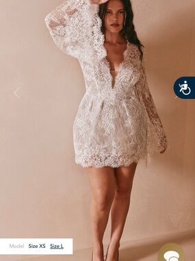 Grace Loves Lace White Lace Mini Wedding Dress